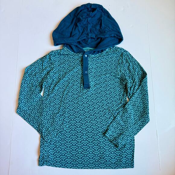 Catch A Tiger By Kickee Pants Blue Printed Bamboo Hoodie 8 - Picture 2 of 10